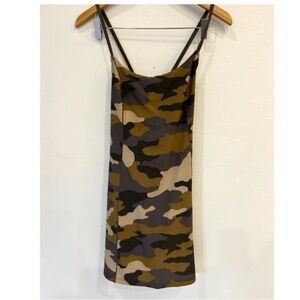 Camo Print Slip Dress